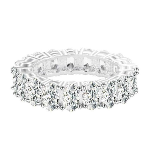 

new real 925 sterling silver oval eternity band wedding engagement ring for women anniversary party gifts jewelry n6131896469730