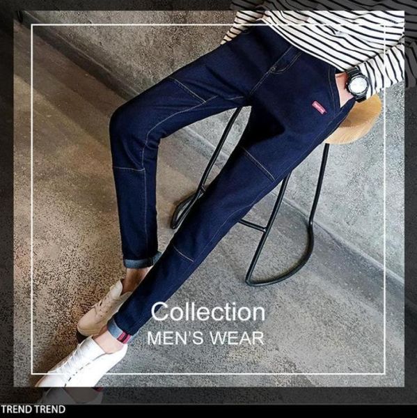 

men039s jeans mens stretch slim fit leggings version goth clothes boyfriend pants street wear low rise1519375, Blue
