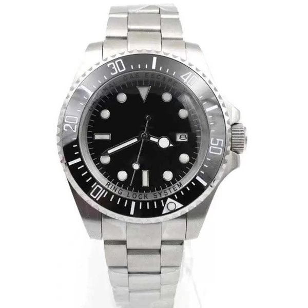 

mens watch deep ceramic bezel sapphire cystal stainless steel glide lock solid clasp automatic mechanical men watches male wristwatches rw8, Slivery;golden
