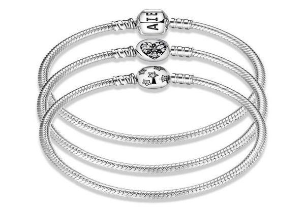 

925 sterling silver bracelets for women round shape chain fashion jewelry accessories mother's day valentine gift3492151, Black