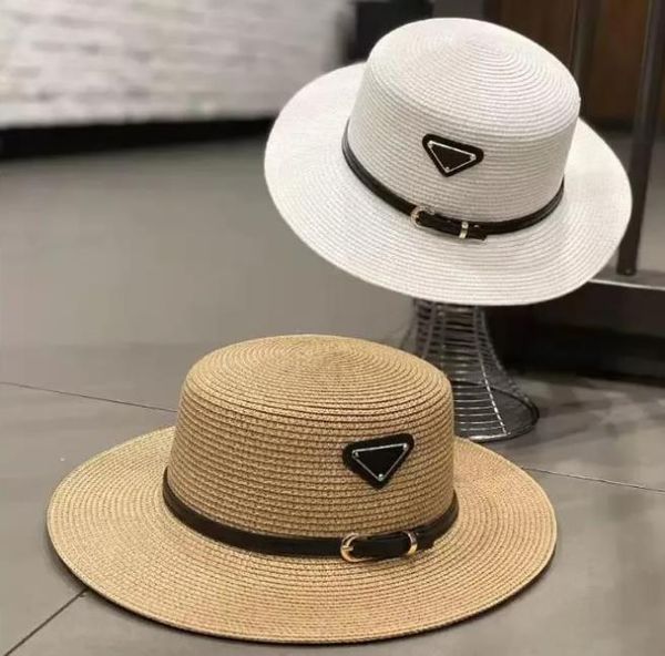 

designer straw hat luxury gentleman cap men's and women's sun hat, Blue;gray