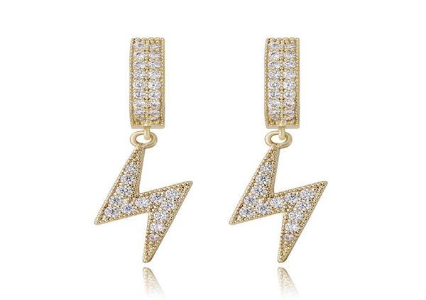 

18k gold plated men women earrings iced cubic zirconia earrings hip hop fashion bling jewelry for women epacket4564802, Golden;silver