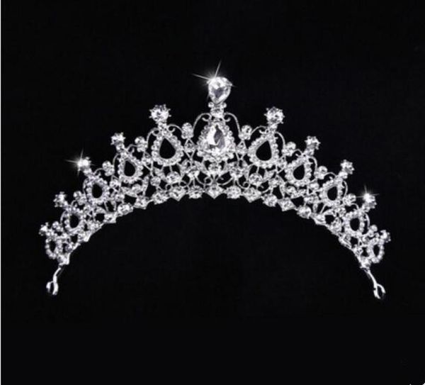 

2019 whole bridal accessories korean premium alloy faux pearl crystal luxurious brides crown ornaments headpieces wedding deco5487065, Silver