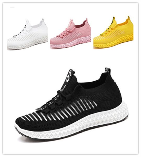 

new fashion women's shoes casual shoes trend wear-resistant shoes running shoes flying sneakers, Black