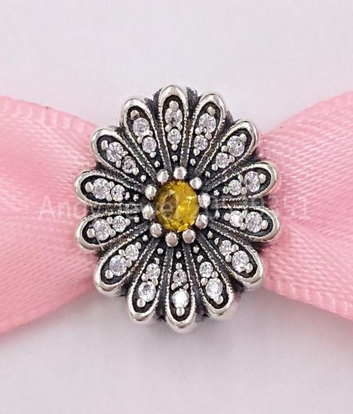 

andy jewel authentic 925 silver beads sparkling daisy flower clip charm clips fits european style jewelry bracelets & necklace 798766c019891, Black