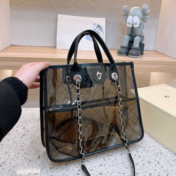 

fashion luxury women's beach bags brand women handbags female big shopping designers classic transparent handbag large capacity ladies