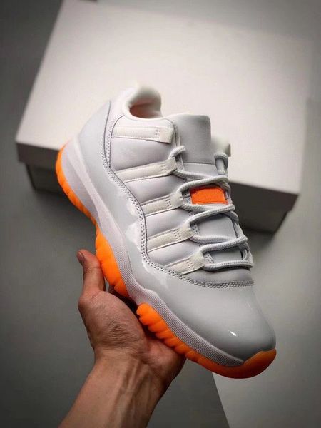 

original white citrus designer basketball shoes jumpman 11s low bright white orange men women shoes outdoor sp sneakers fast delivery with b