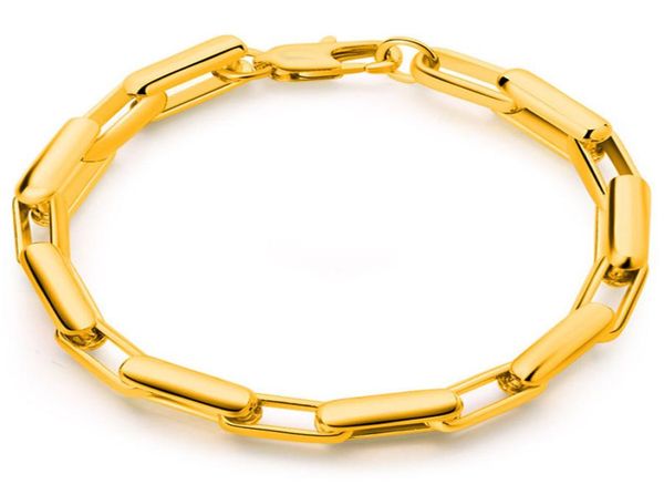 

mens bracelets men039s domineering gold plated coarse gold bracelet whole bracelets jewelry gift jewelry gift chain bracele3728136, Black