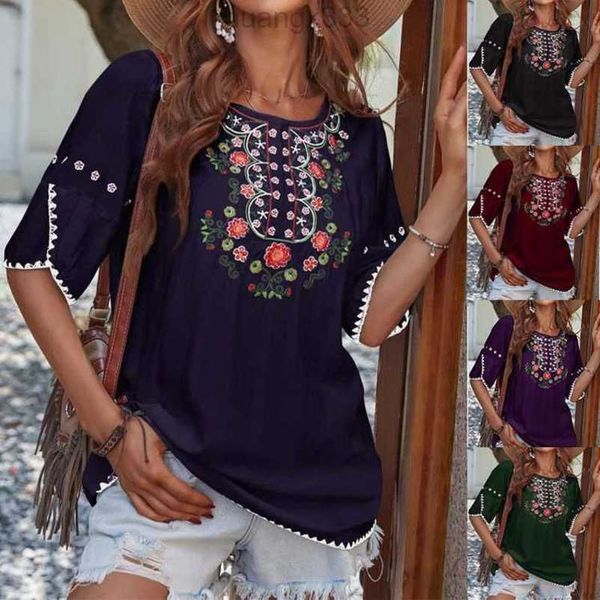 

stussys 2022 autumn new women's ethnic style t-shirt stussys, White