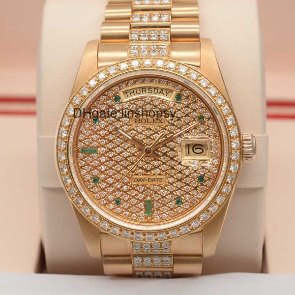 

luxury designer women watch full sky star weekly calendar rear circle diamond automatic mechanical men's movement luminous sapphire wat, Slivery;golden