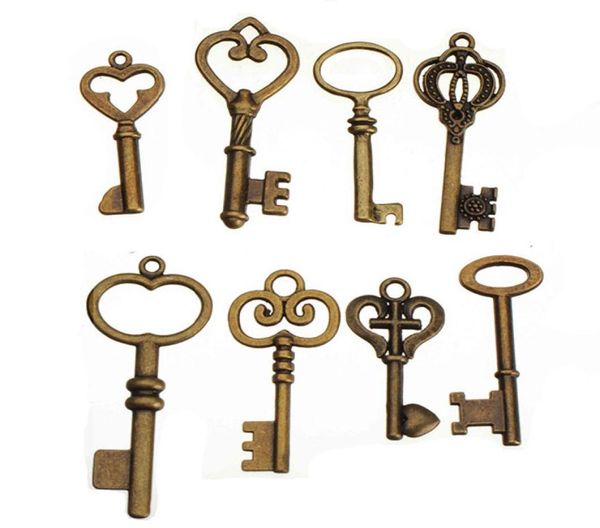 

diy keys suspension mixed charms crafts making necklaces pendants bracelet heart cross oval antique bronze metal jewelry findings 8237493, Bronze;silver