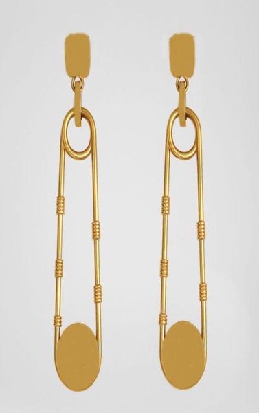 

designer earings for women gold paper clip pendent earrings fashion men dangle earring luxurys hoops jewelry v studs 925 silver or1916383