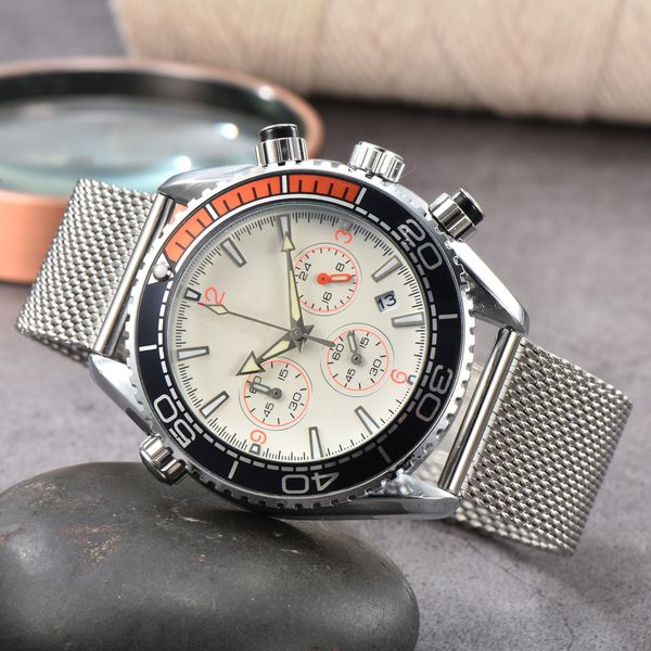 

all dials working automatic date men watches luxury fashion fabric band quartz movement clock leisure wrist watch sea, Slivery;golden