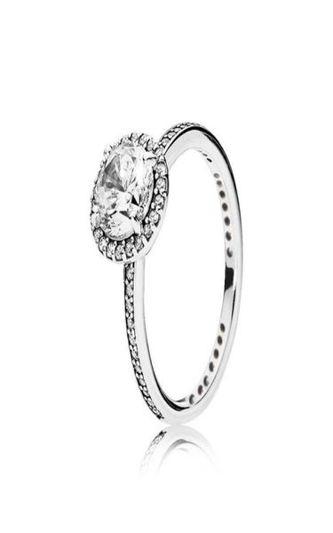 

luxury designer real 925 sterling silver cz diamond ring with original box set fit style wedding ring engagement jewelry for women girls rru