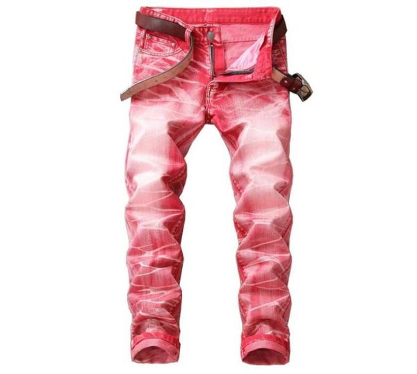 

new men039s jean fashion men casual slim fit straight high stretch feet skinny jeans sell male trousers5242724, Blue
