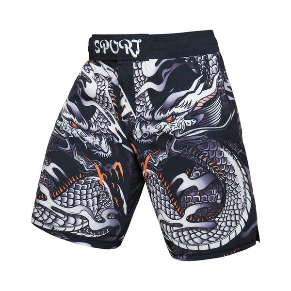 

men's shorts mma shorts men boxing short pants printing sports mma short fighting muay thai training pant gym kickboxing sanda mma spor, White;black