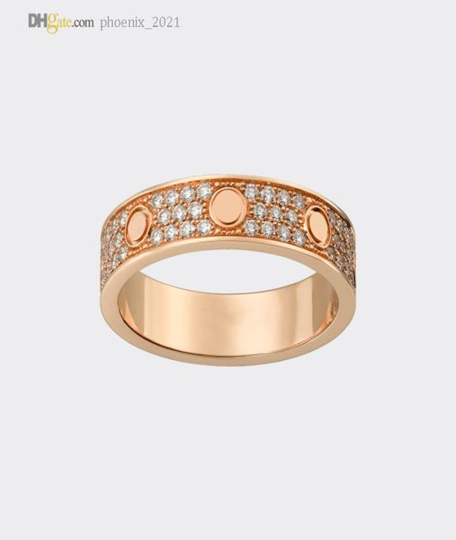 

carti ring designer rings love ring diamondpave wedding rose gold band womenmen luxury jewelry titanium steel goldplated never 2656838, Silver