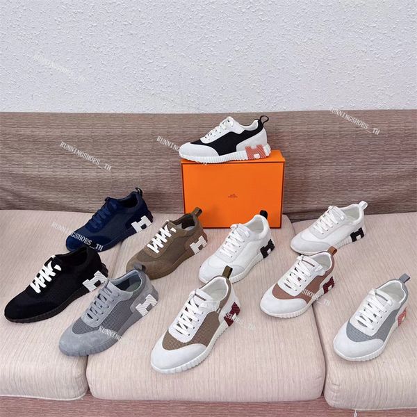

designer sneakers bouncing casual shoes brand suede sneakers mens women trainers breathable patchwork mesh sneaker non-slip rubber flat shoe, Black