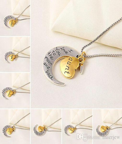 

necklaces pendant fashion korean crescent moon heart charm i love you to the moon and back pendant necklaces7617374, Silver