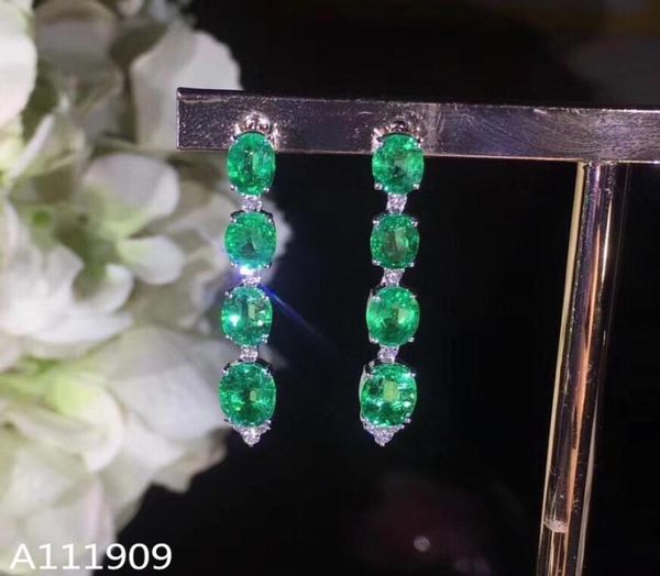 

kjjeaxcmy boutique jewelry 925 sterling silver inlaid natural emerald fine women039s earrings support detection beauty9748853, Golden;silver