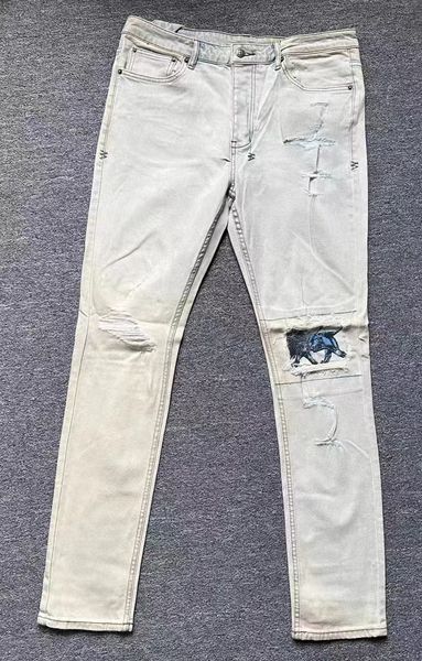 

ksubi jeans exclusive correct version brand elastic casual long men's summer new style, Blue