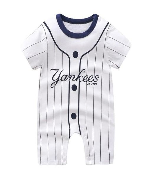 

jumpsuits baby baseball bodysuits 2021 summer clothing toddler girl jumpsuit boys onesie 01 years born clothes6508198, Blue