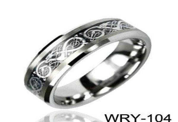 

dragon inlaid carbide tungsten rings silver inlaid ring wedding bands7197208
