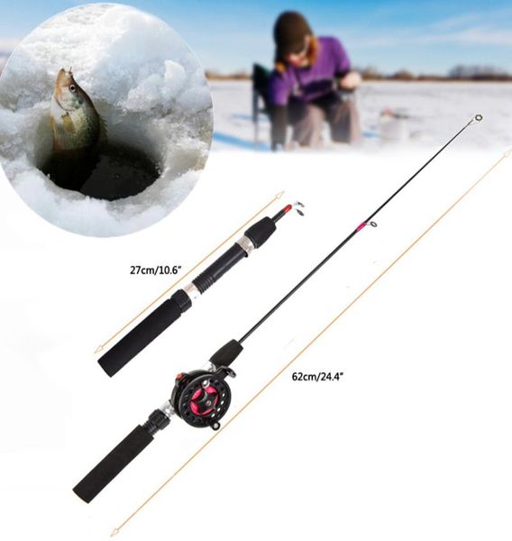 

1pc outdoor portable mini winter ice fishing rods fishing reels combo fishing rods with reel wheel4753942