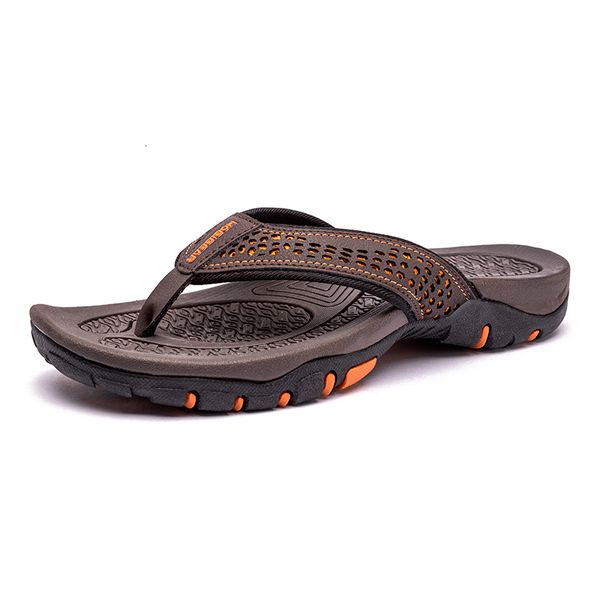 

boots jumpmore summer flip flops men shoes outdoor fashion pu leather flat shoes beach holiday shoes size 40-50 230712, Black