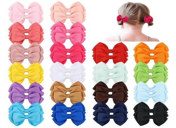 

hair clips for girls baby double layer bowknot barrettes kids cute hairpins hairgrips children toddler headwear clipper hair acces7785528, Slivery;white