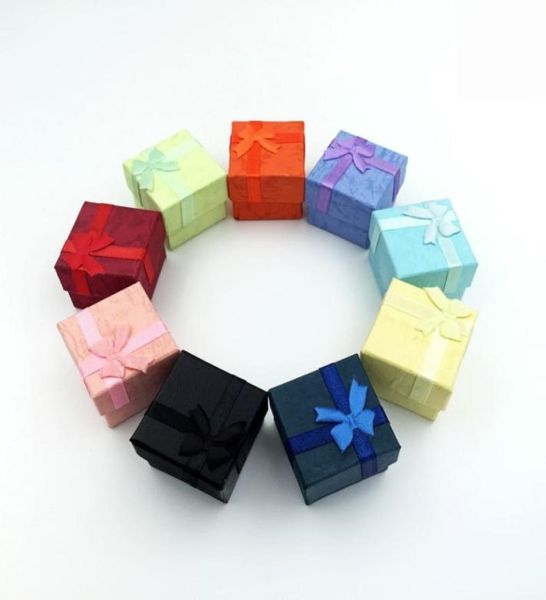 

whole 50 pcs lot square ring earring necklace jewelry box gift present case holder set w3349617565, Black;white