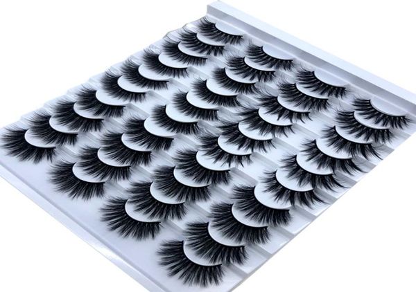 

new 20 pairs 825mm fake eyelashes 100 mink eyelashes mink lashes natural dramatic volume lashes extension false 3d eyelashes 0109410951