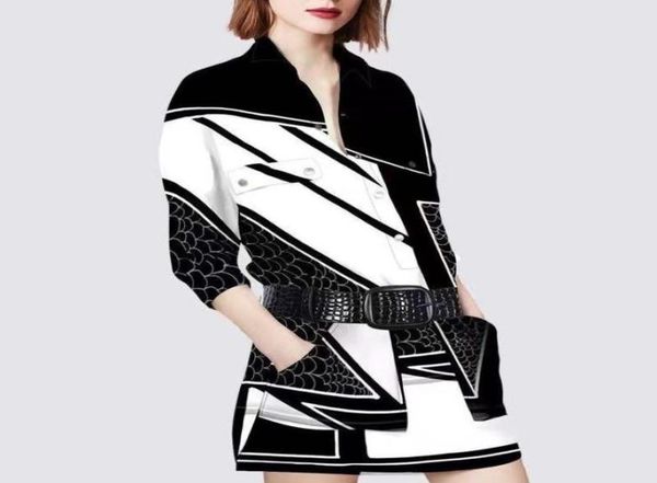

woman clothing casual dresses spring summerwomens dress skirt outwear slim style with budge designer lady dresses a0094355041, Black;gray
