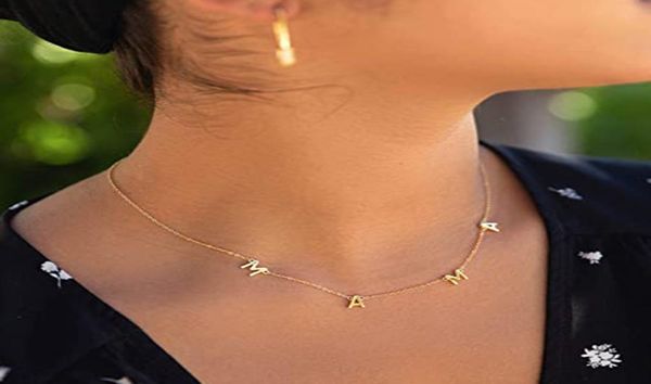 

mama letter pendant necklace gold silver copper letter necklace mother039s day fashion jewelry gift for mom birthday gift6405511