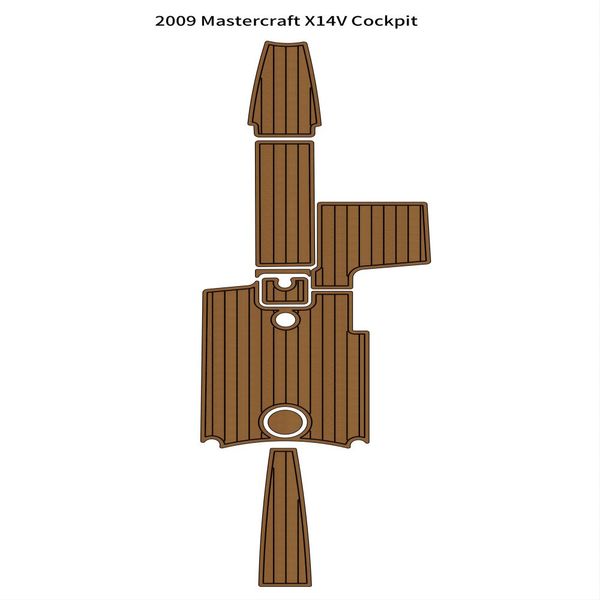 

2009 mastercraft x14v cockpit pad boat eva foam faux teak deck floor mat