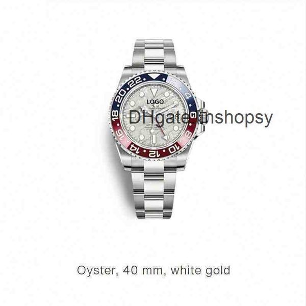 

luxury datejust watches men gmt aaa 40mm automatic mechanical mens 3a brand gmt sapphire crystal ceramic luminous waterproof rol exables wri, Slivery;golden