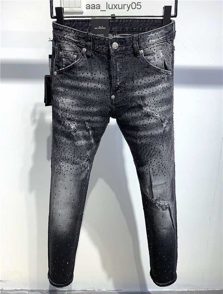 

fw20 new quality brand designer men denim cool guy jeans embroidery pants fashion holes trousers italy 2 2 s uoj dsquare d2 dsqs dsq2s utq4, Blue