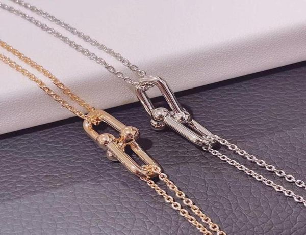 

chains 2021 luxury jewelry high version hardwear pendant necklace for women as gift7838256, Silver