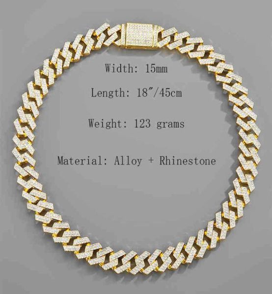 

hip hop miami curb cuban necklace iced out hardened ston cz bling rapper necklac for men jewelry7872185, Silver