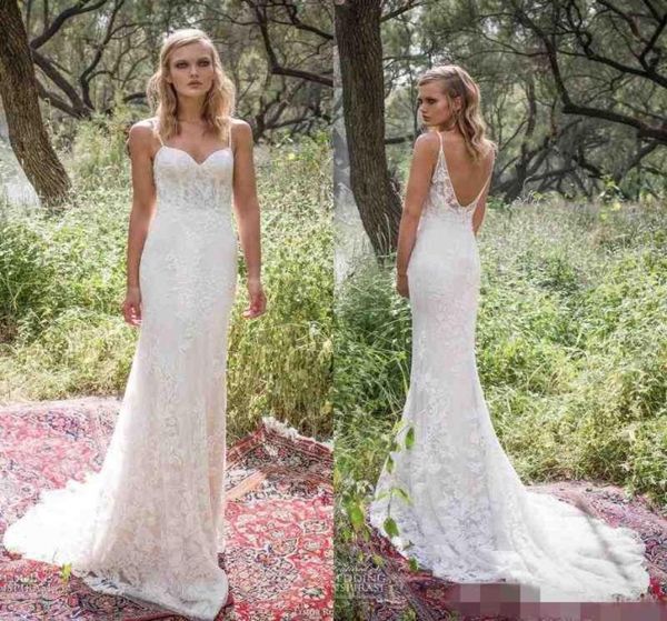 

limor rosen 2019 spaghetti straps backless sheath wedding dresses country style full length lace corset wedding dress3301075, White