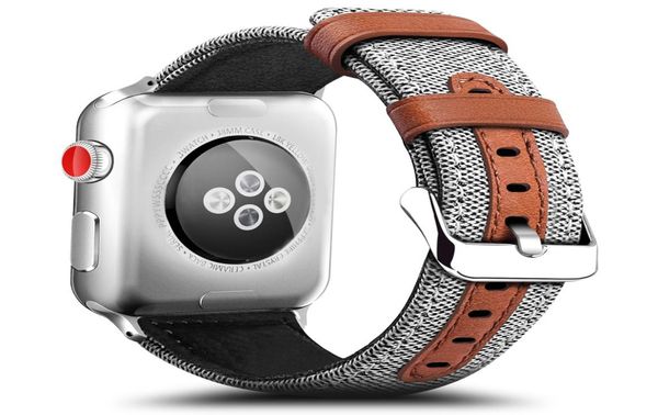 

fashion nylon leather bracelet belt for apple watch band 38mm 40mm 42mm 44mm watchband for iwatch strap series 1 2 3 4 5 wristband2859952, Black;brown