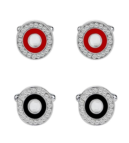 

cuff links with crystal cufflinks black red enamel cufflinks for groomsmen groom husband boyfriend fathers day gift cuff button3575816, Silver