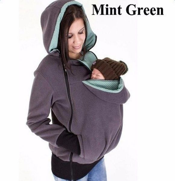 

baby carrier jacket women kangaroo hoodies maternity pregnant pregnancy zipper coat women carry baby sweatshirt8336301, White