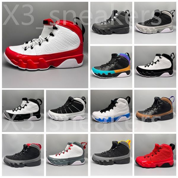 

men basketball shoes jumpman 9s 9 particle grey chile fire red change the world university blue gold gym racer bred mens trainers sports sne
