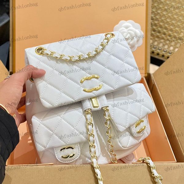 

designer womens backpack leather diamond hardware metal buckle handle handbag multi-pocket leisure bags shopping bags makeup box schoolbag 2