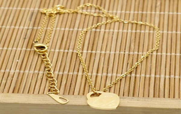 

designer necklace new brand heart love necklaces titanium 18k gold plate stainless steel accessories for women jewelry gift gi8725050, Silver