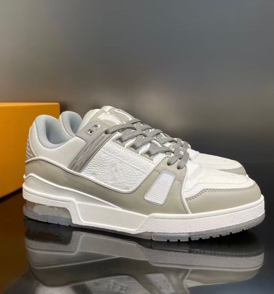 

2023 designer sneaker virgil trainer casual shoes calfskin leather abloh white green red blue letter overlays platform low sneakers size 38-, Black