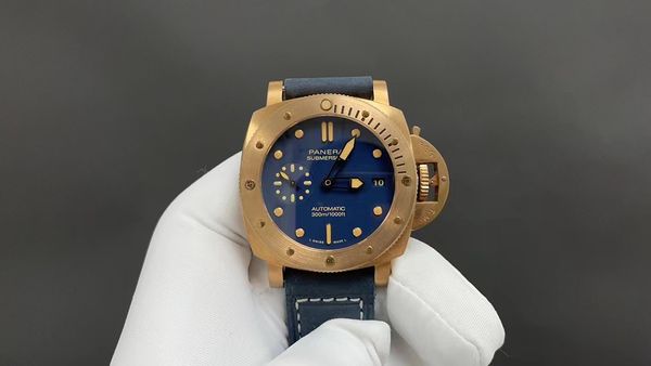 

bronze 2023 new highest quality pamleather watches 316l stainless steel for man automatic pam 1074 wristwatches design1, Black;brown