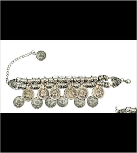 

boho gypsy beachy ethnic tribal festival jewelry turkish bohemian bracelet anklet e552b charm bracelets rzuvh6281301, Golden;silver