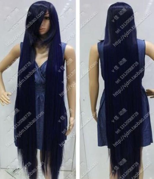 

long long straight 150cm about 60 inch wigblue black wig woman wig5736621